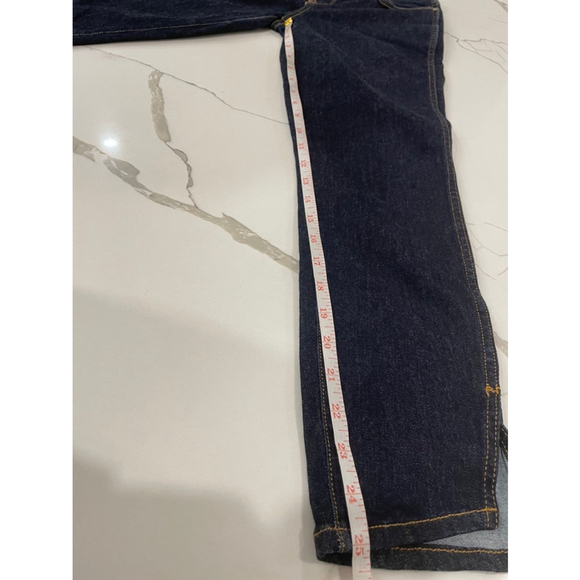 Michelle by Comune Mid-Twig Mind Rise Skinny Dark Wash Jeans leg slits Size 29 - Picture 9 of 13